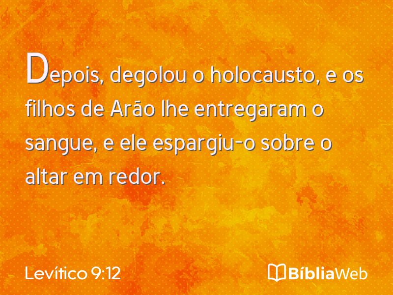 Levítico 9:12 em imagem para compartilhar
