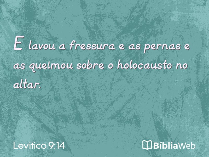 Levítico 9:14 em imagem para compartilhar