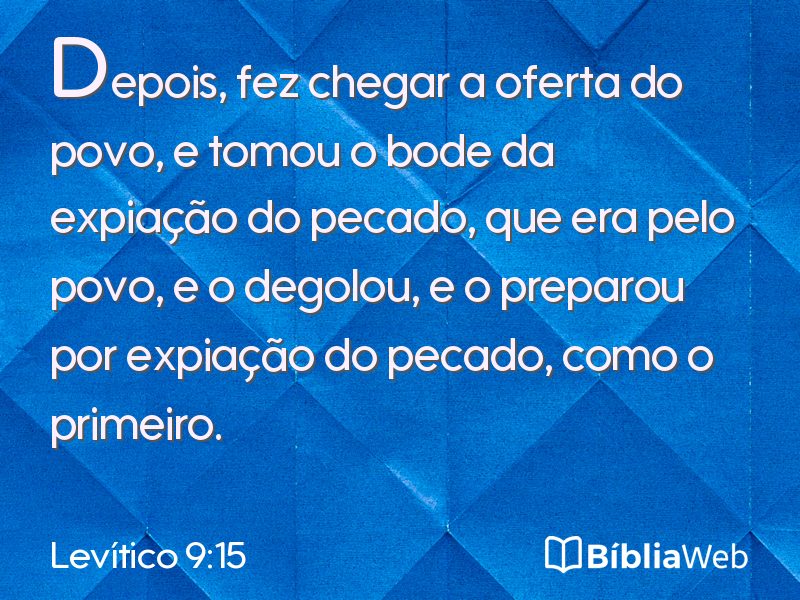 Levítico 9:15 em imagem para compartilhar