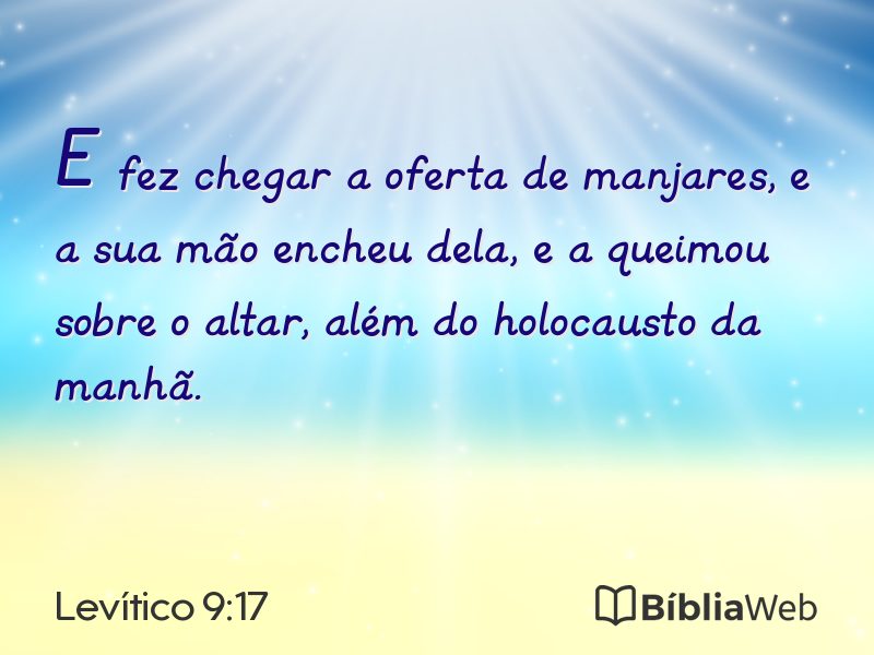 Levítico 9:17 em imagem para compartilhar