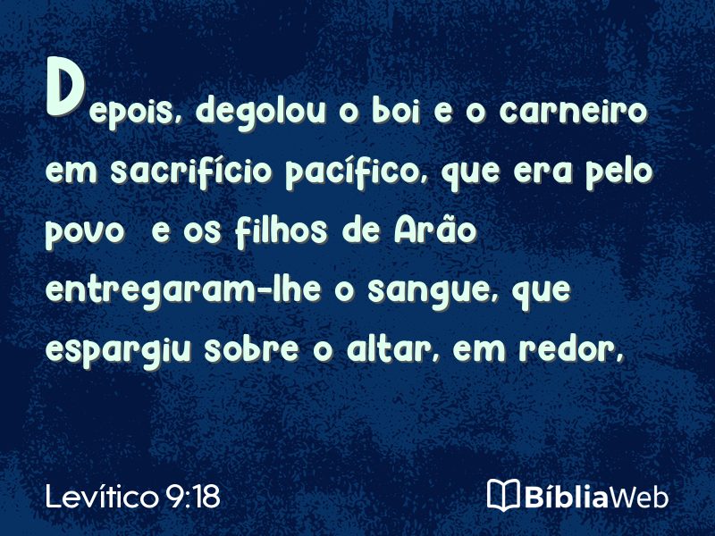 Levítico 9:18 em imagem para compartilhar