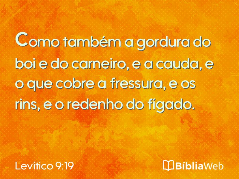 Levítico 9:19 em imagem para compartilhar