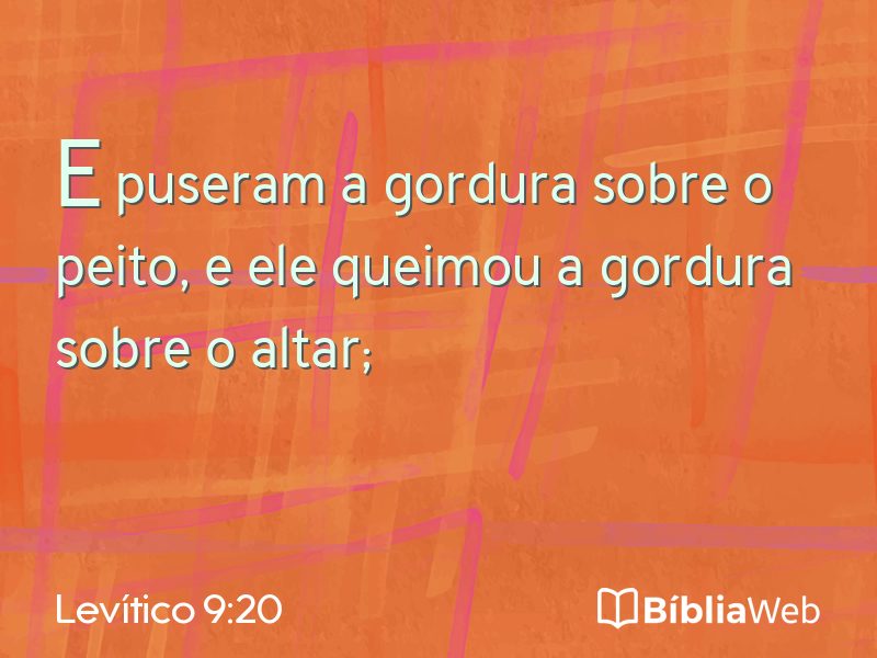 Levítico 9:20 em imagem para compartilhar