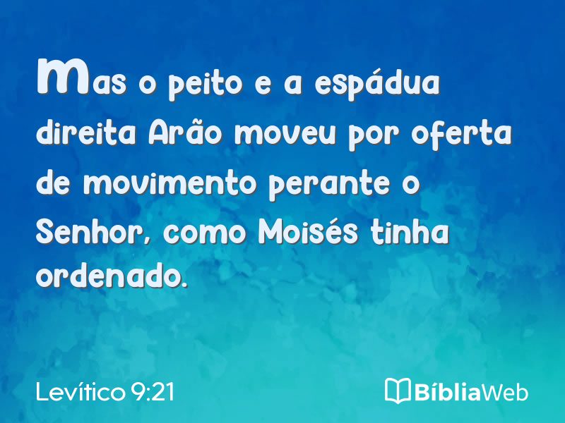 Levítico 9:21 em imagem para compartilhar