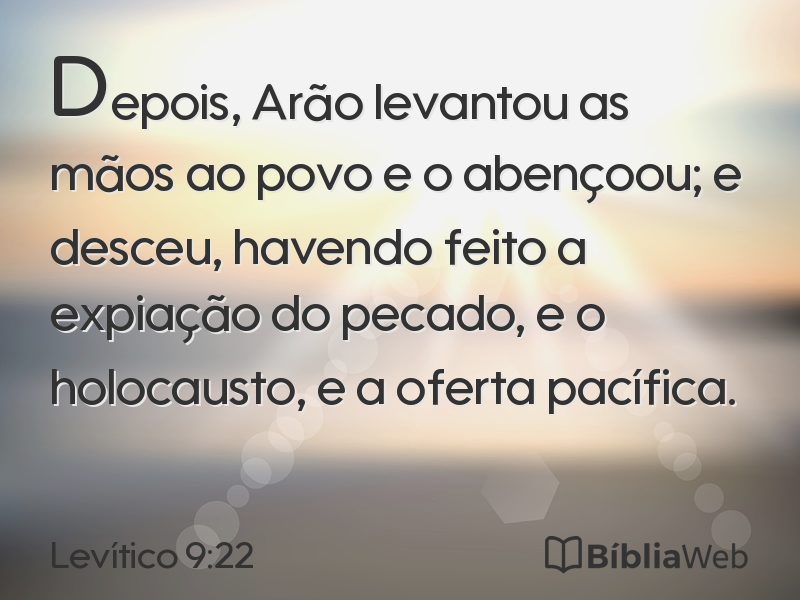 Levítico 9:22 em imagem para compartilhar