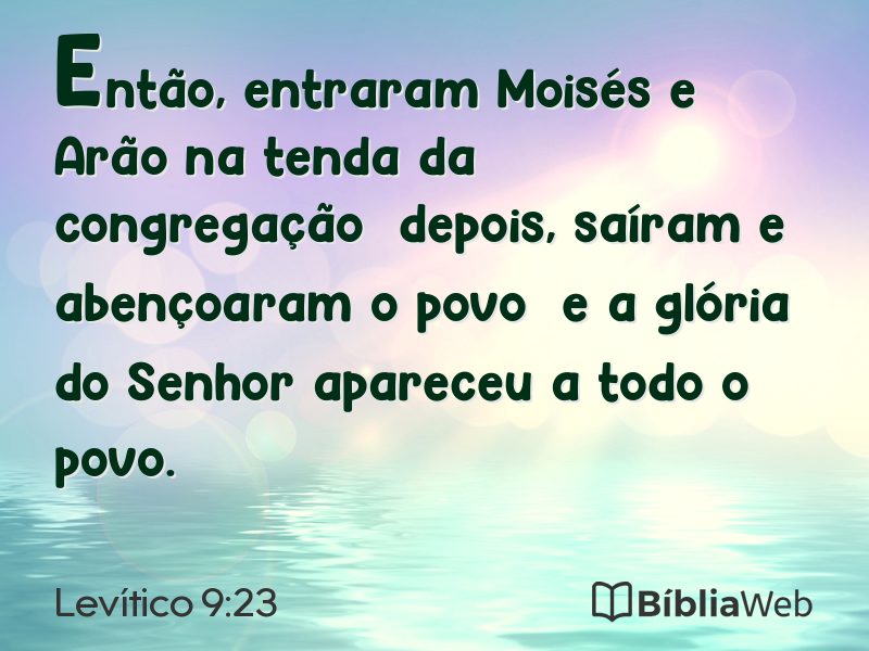 Levítico 9:23 em imagem para compartilhar