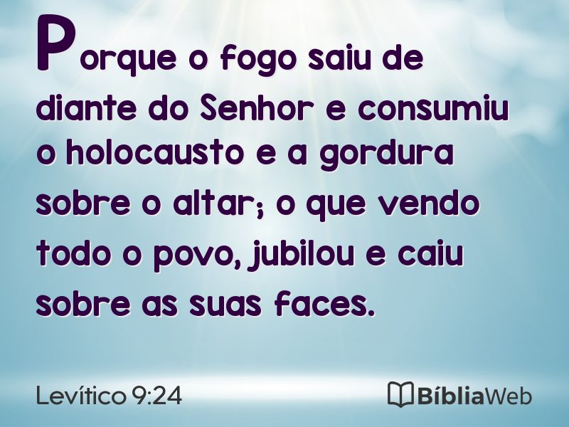 Levítico 9:24 em imagem para compartilhar