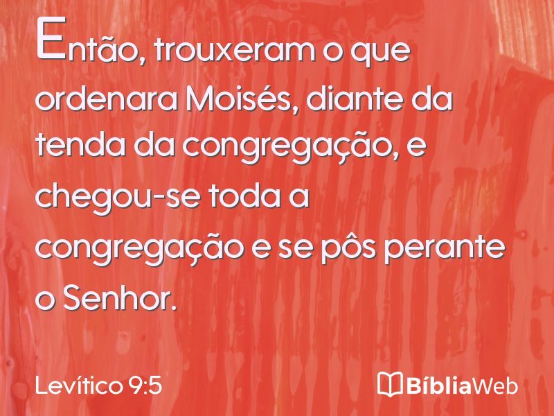 Levítico 9:5 em imagem para compartilhar