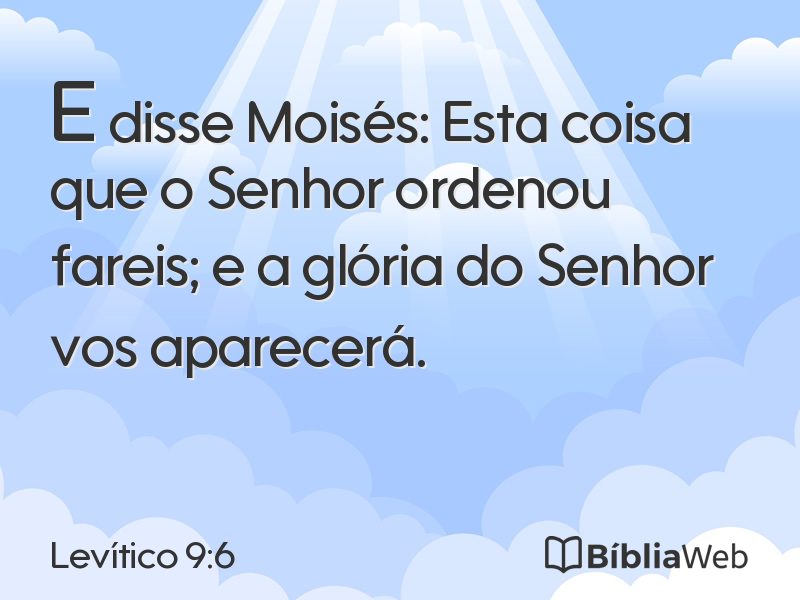 Levítico 9:6 em imagem para compartilhar