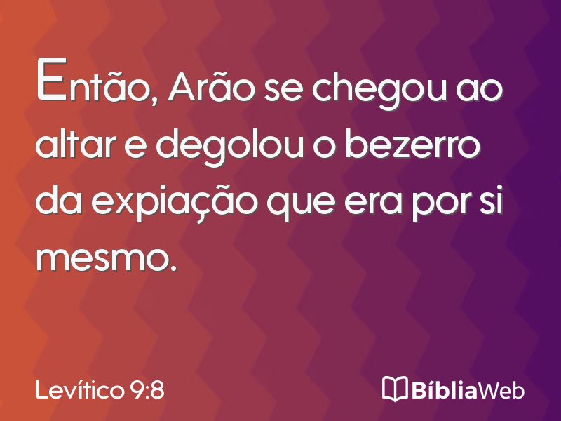 Levítico 9:8 em imagem para compartilhar