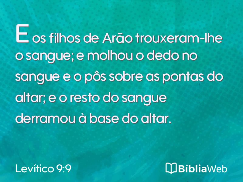 Levítico 9:9 em imagem para compartilhar