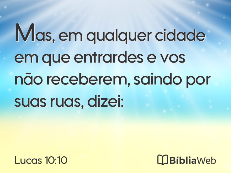 Lucas 10:10 em imagem para compartilhar