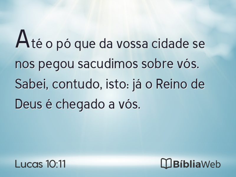 Lucas 10:11 em imagem para compartilhar