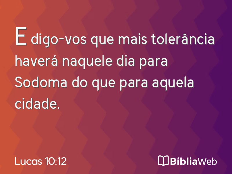 Lucas 10:12 em imagem para compartilhar