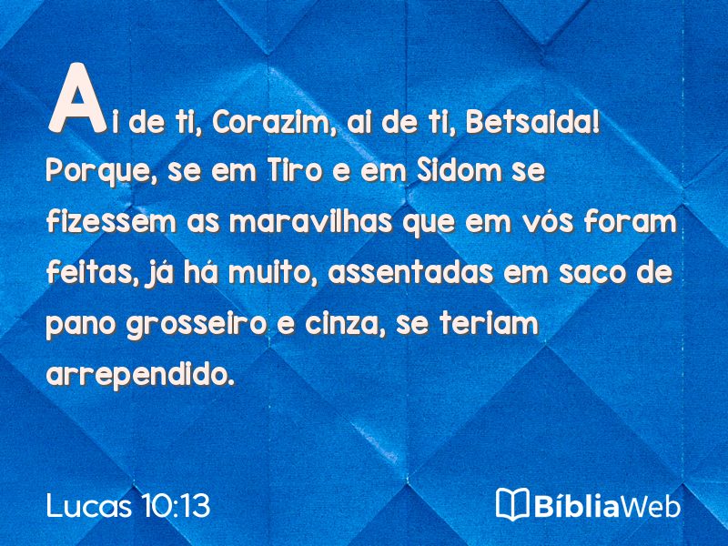 Lucas 10:13 em imagem para compartilhar