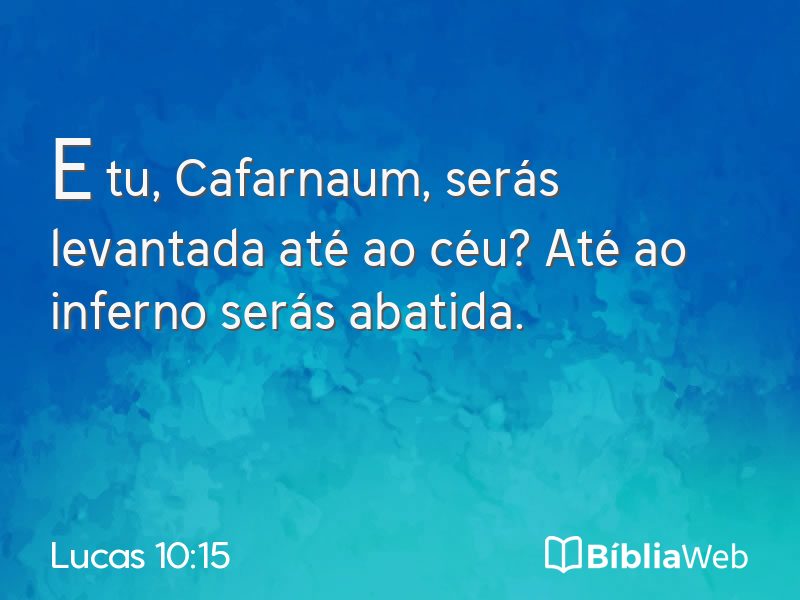 Lucas 10:15 em imagem para compartilhar