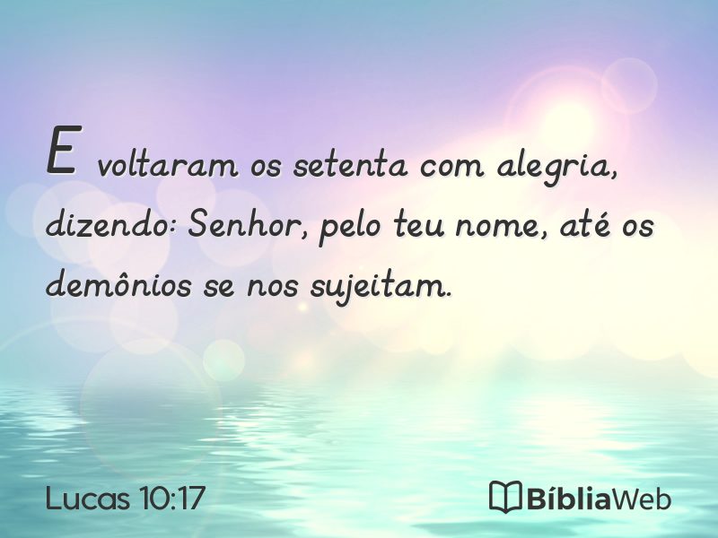 Lucas 10:17 em imagem para compartilhar