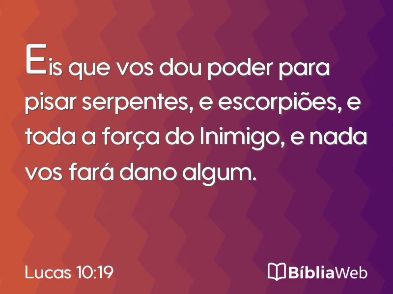 Lucas 10:19 em imagem para compartilhar