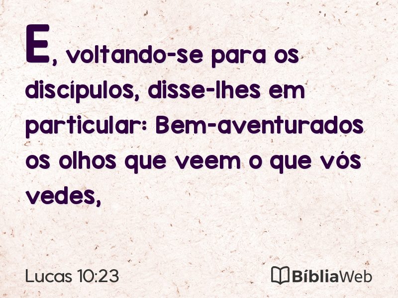 Lucas 10:23 em imagem para compartilhar