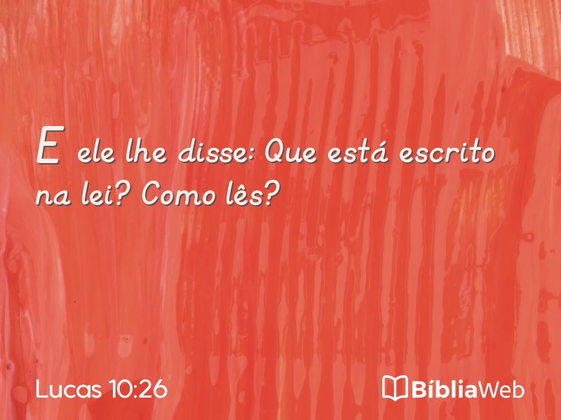 Lucas 10:26 em imagem para compartilhar