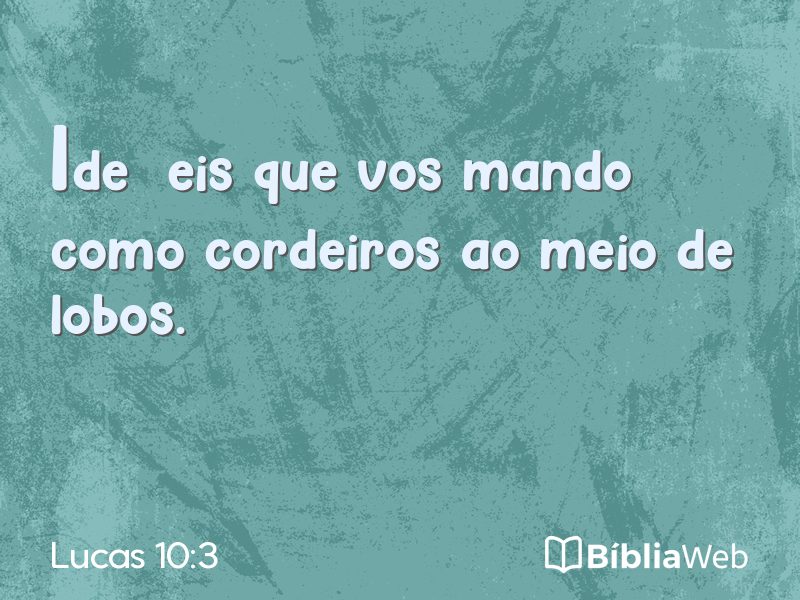 Lucas 10:3 em imagem para compartilhar
