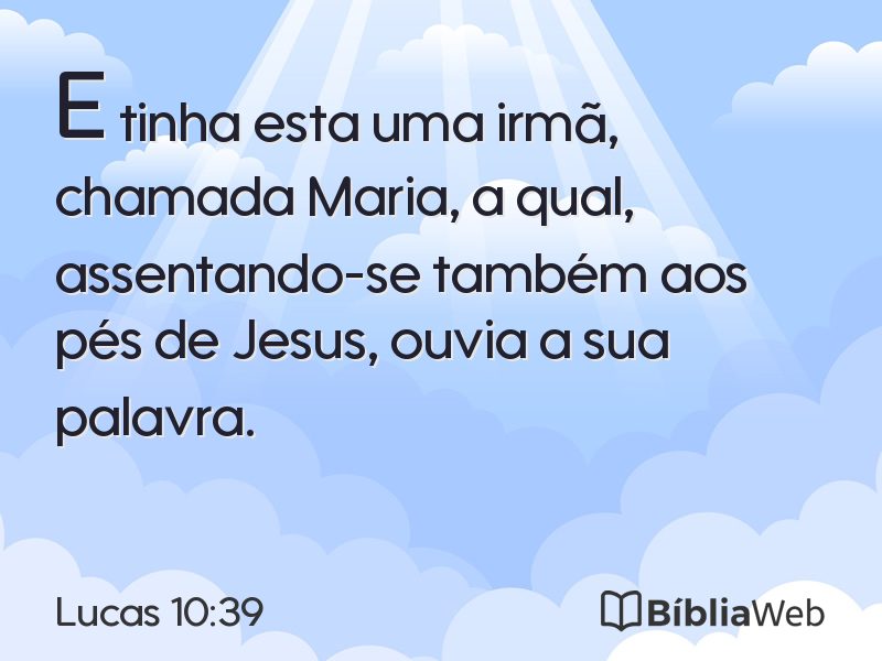 Lucas 10:39 em imagem para compartilhar
