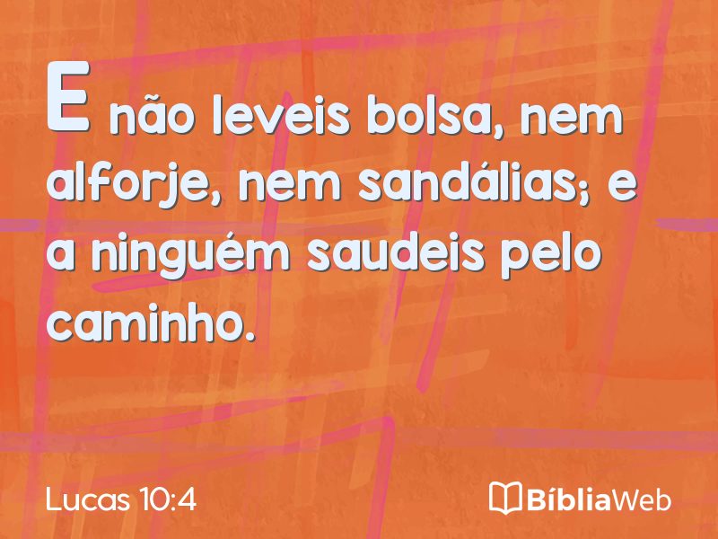 Lucas 10:4 em imagem para compartilhar