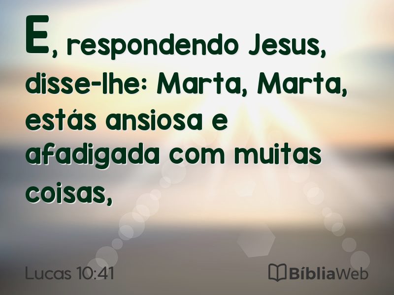 Lucas 10:41 em imagem para compartilhar