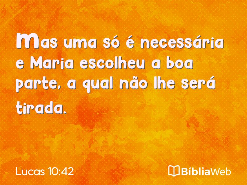 Lucas 10:42 em imagem para compartilhar