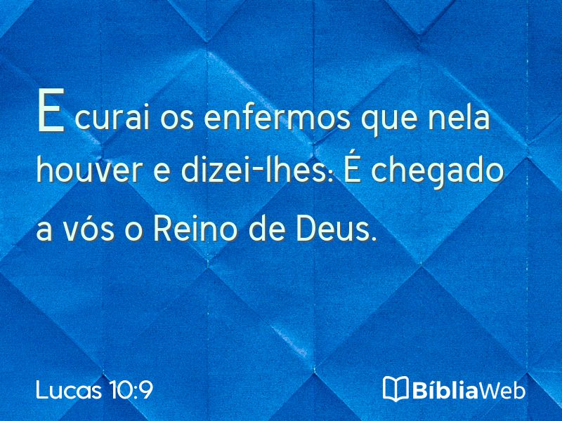 Lucas 10:9 em imagem para compartilhar