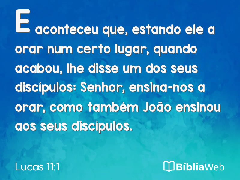 Lucas 11:1 em imagem para compartilhar