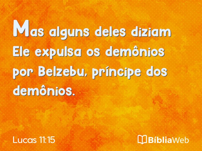 Lucas 11:15 em imagem para compartilhar