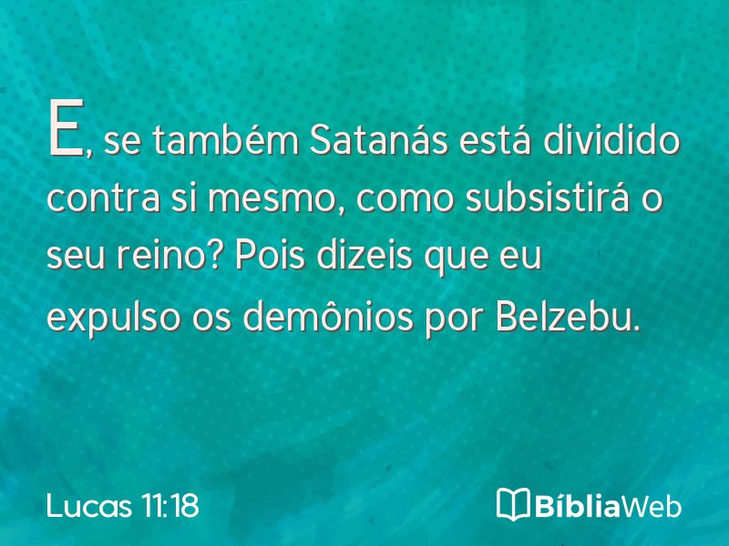 Lucas 11:18 em imagem para compartilhar