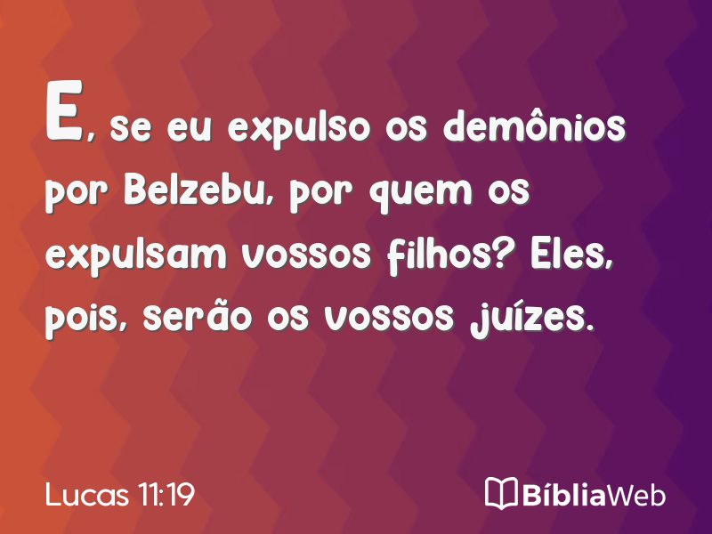 Lucas 11:19 em imagem para compartilhar