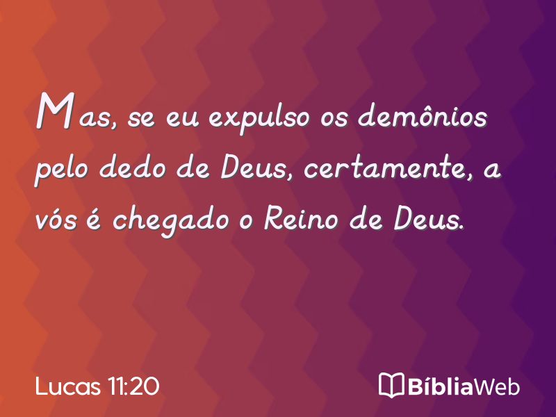 Lucas 11:20 em imagem para compartilhar