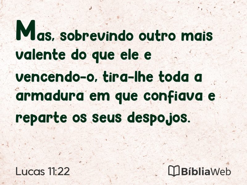 Lucas 11:22 em imagem para compartilhar