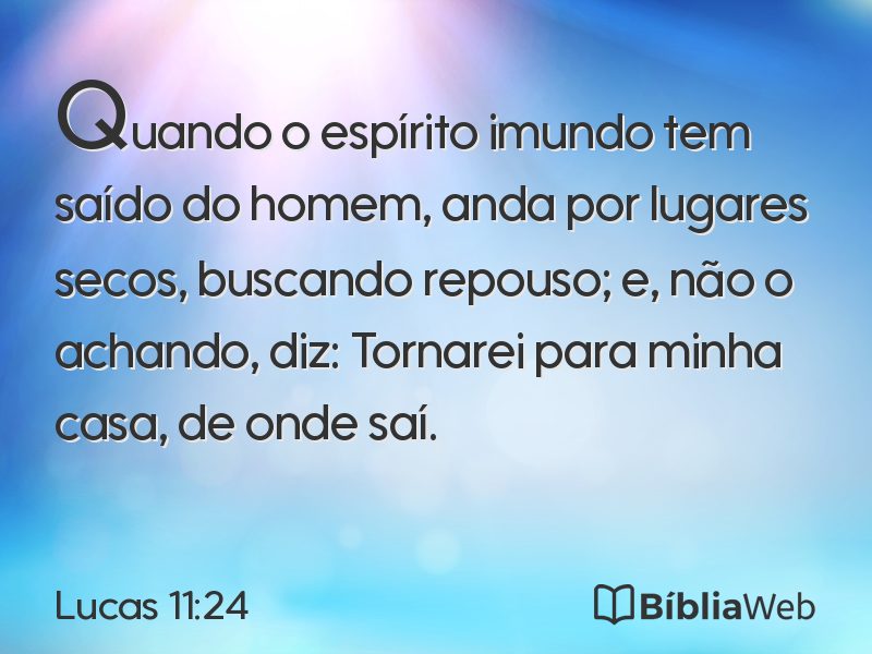 Lucas 11:24 em imagem para compartilhar