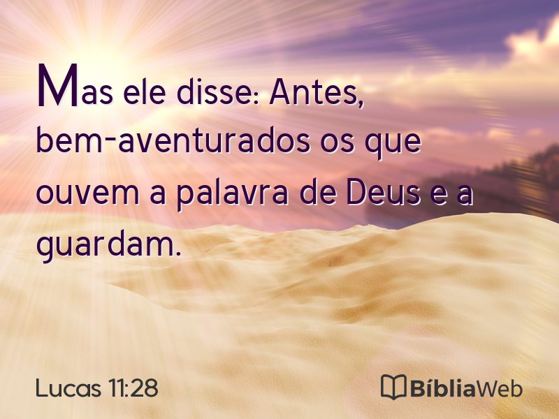 Lucas 11:28 em imagem para compartilhar