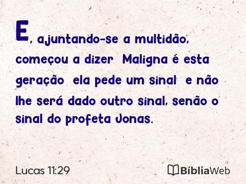 Lucas 11:29 em imagem para compartilhar