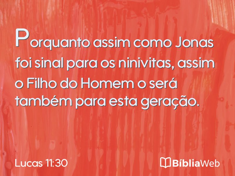 Lucas 11:30 em imagem para compartilhar