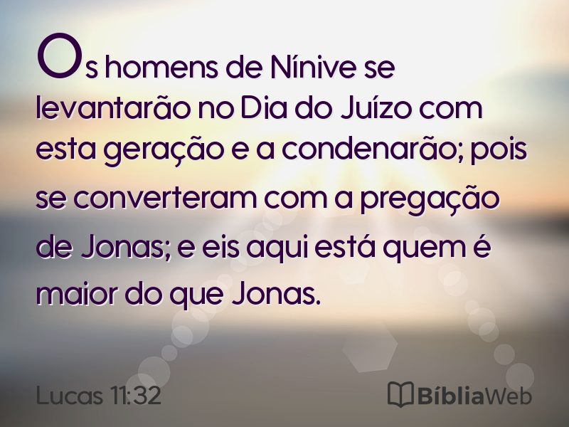 Lucas 11:32 em imagem para compartilhar
