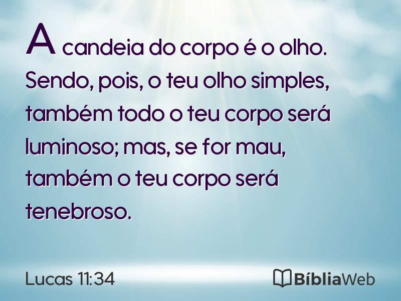 Lucas 11:34 em imagem para compartilhar