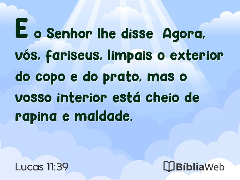 Lucas 11:39 em imagem para compartilhar