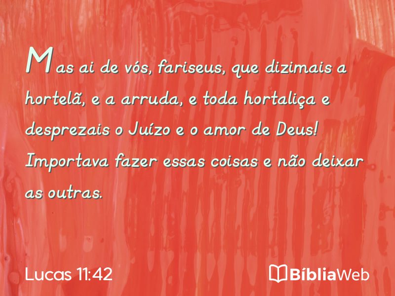 Lucas 11:42 em imagem para compartilhar