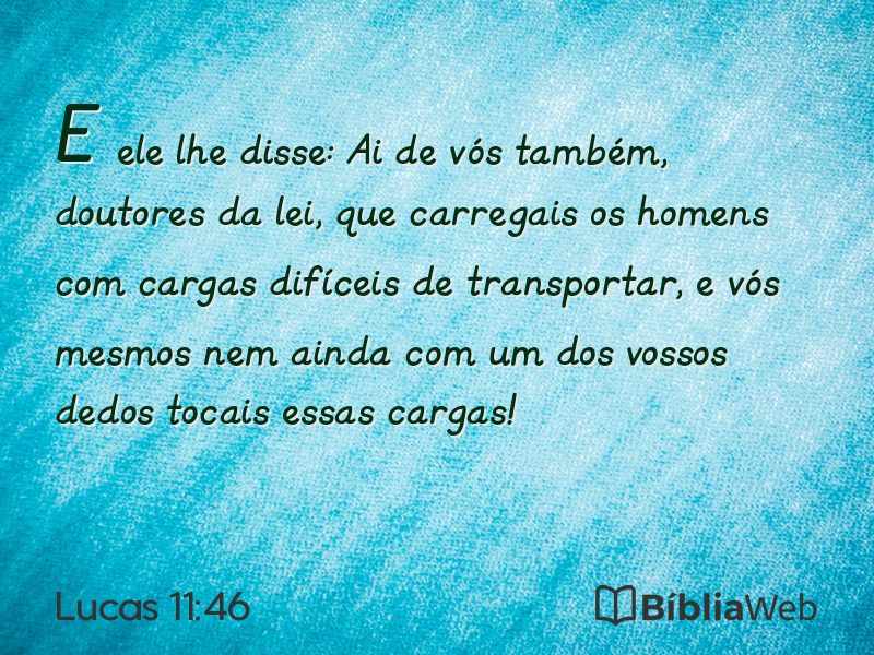 Lucas 11:46 em imagem para compartilhar