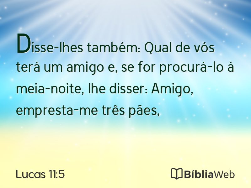 Lucas 11:5 em imagem para compartilhar