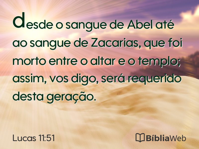 Lucas 11:51 em imagem para compartilhar