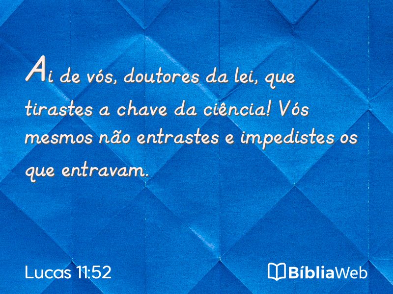 Lucas 11:52 em imagem para compartilhar