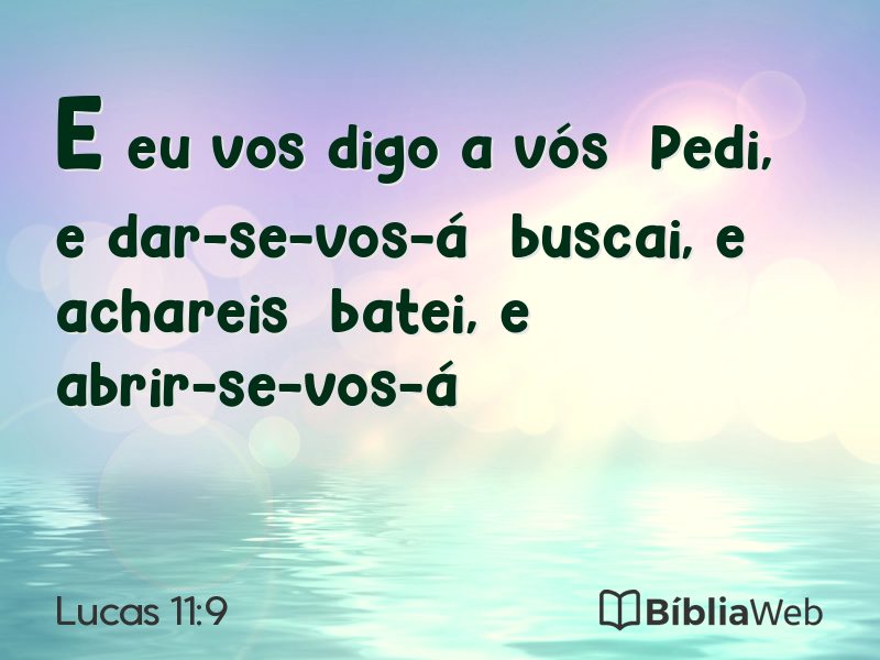 Lucas 11:9 em imagem para compartilhar
