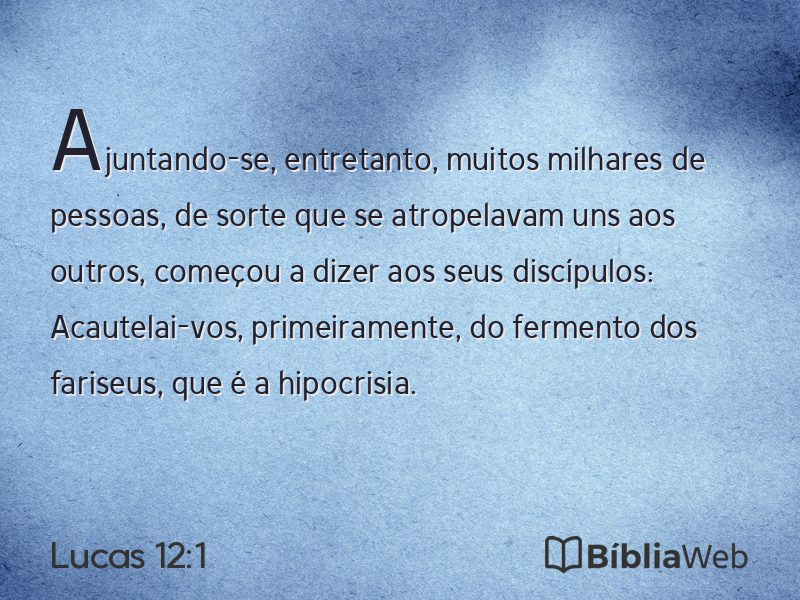 Lucas 12:1 em imagem para compartilhar